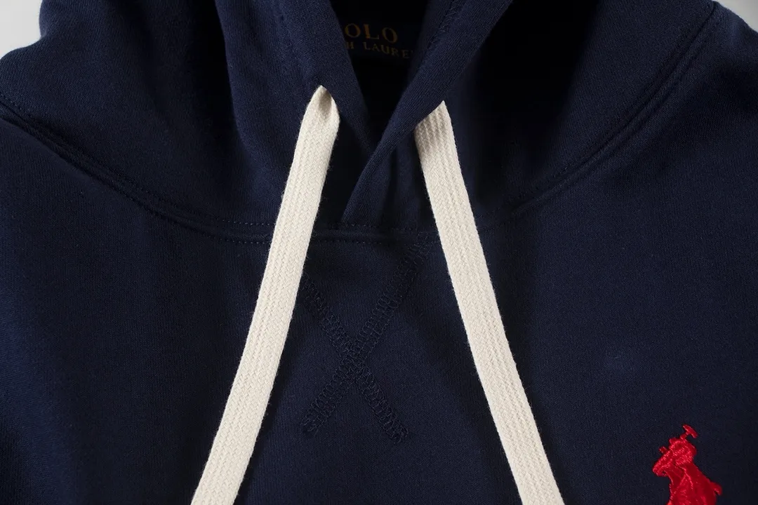 P230 Color: Black/Navy Blue/Coffee Brown/Heather Gray Size: S M L -RL's classic style for all seasons. The fit is loose and can be easily controlled by both men and women. Simple Clean and versatile, you can't go wrong with it. Exposed topstitching. Collage triangle. 1.3 cm retro original color hook drawstring. Details are everywhere.